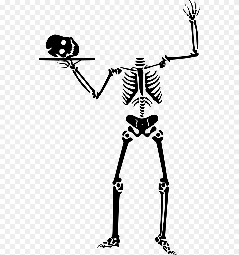 Skeleton Clip Art, Gray Png