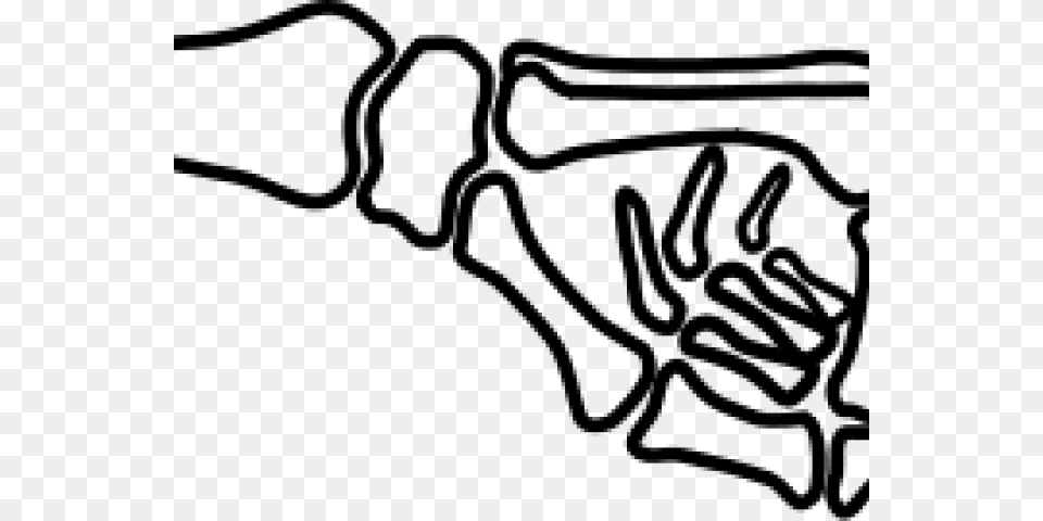 Skeleton Clipart Hand, Gray Png Image