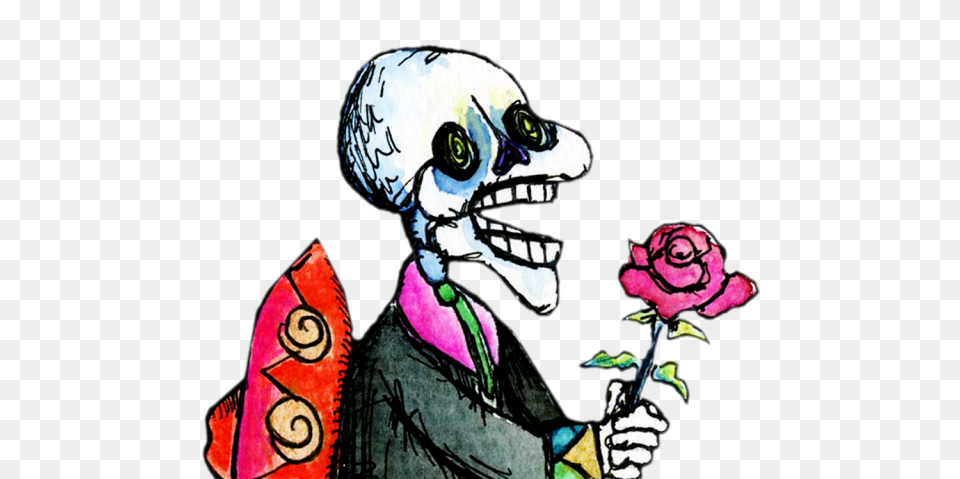 Skeleton Clipart Lively, Flower, Plant, Rose, Art Free Png
