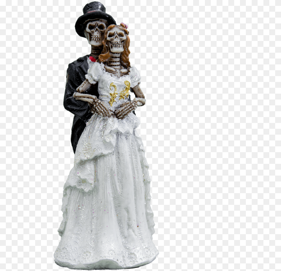 Skeleton Couple, Figurine, Clothing, Dress, Formal Wear Free Png Download