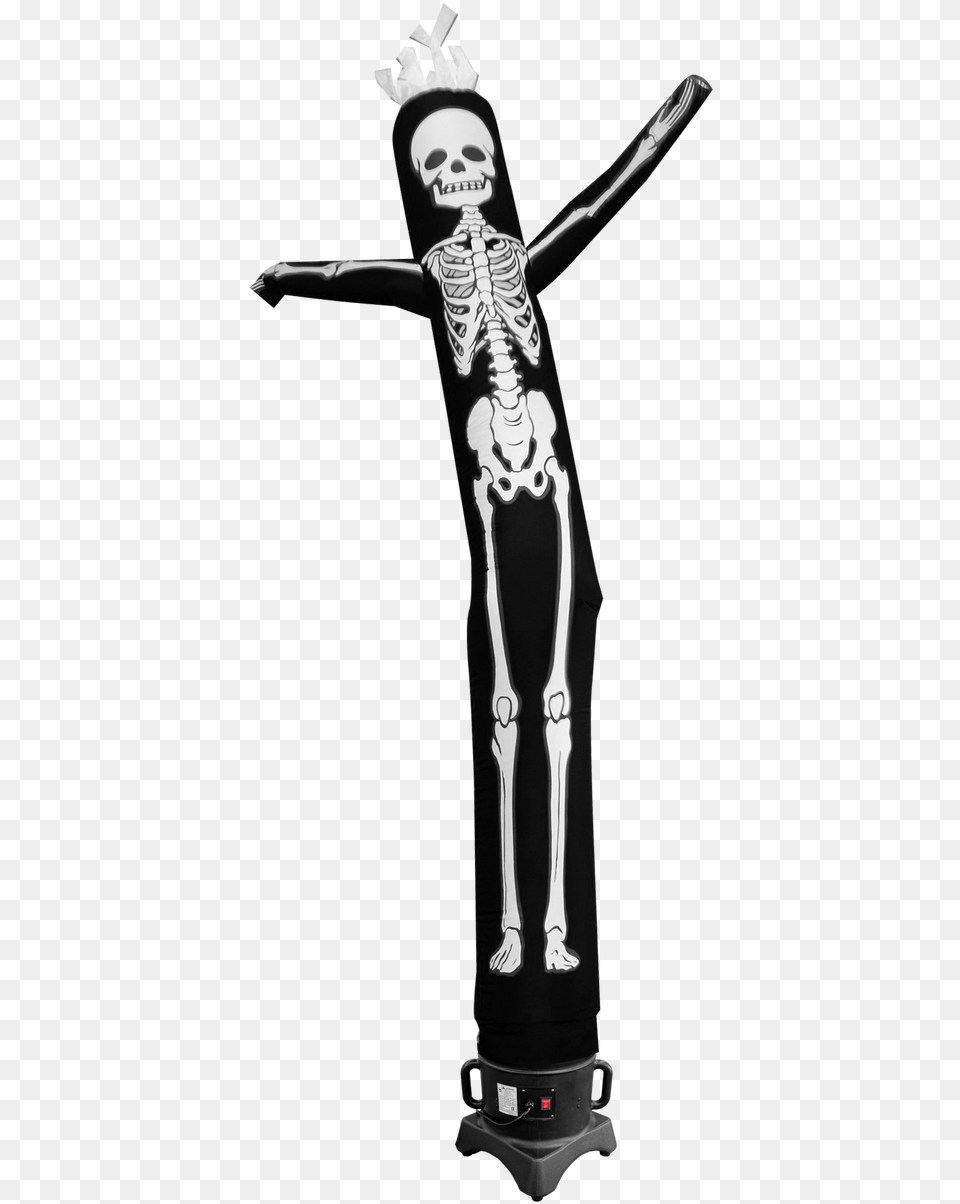 Skeleton Design 10ft Air Dancers Inflatable Tube Man Crucifix, Face, Head, Person Free Png
