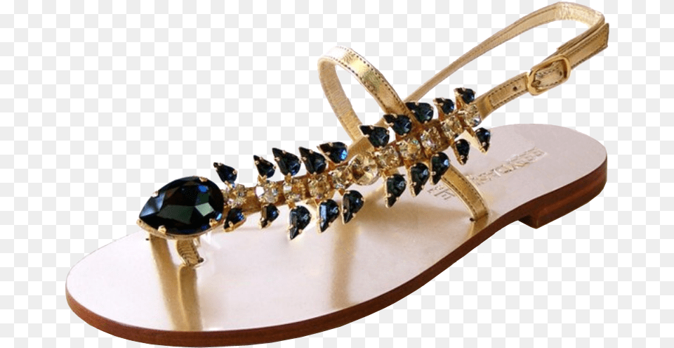 Skeleton Fish In Sapphire Sandal, Clothing, Footwear, Accessories Free Png Download