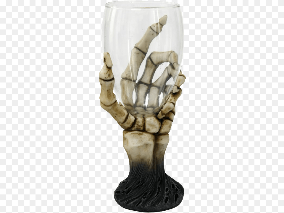 Skeleton Hand Glass Chalice Statue, Goblet, Person Free Transparent Png