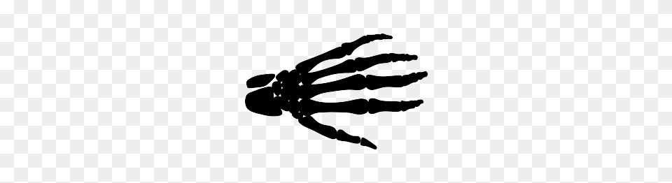 Skeleton Hand Silhouette Template Silhouette Hand, Stencil, Bow, Weapon, Electronics Free Transparent Png