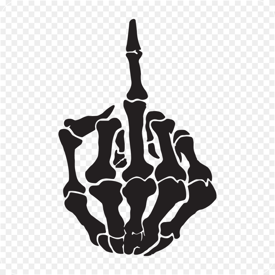 Skeleton Hand With Middle Finger Up Skeleton Middle Finger Vector, Stencil, Chess, Game Png Image