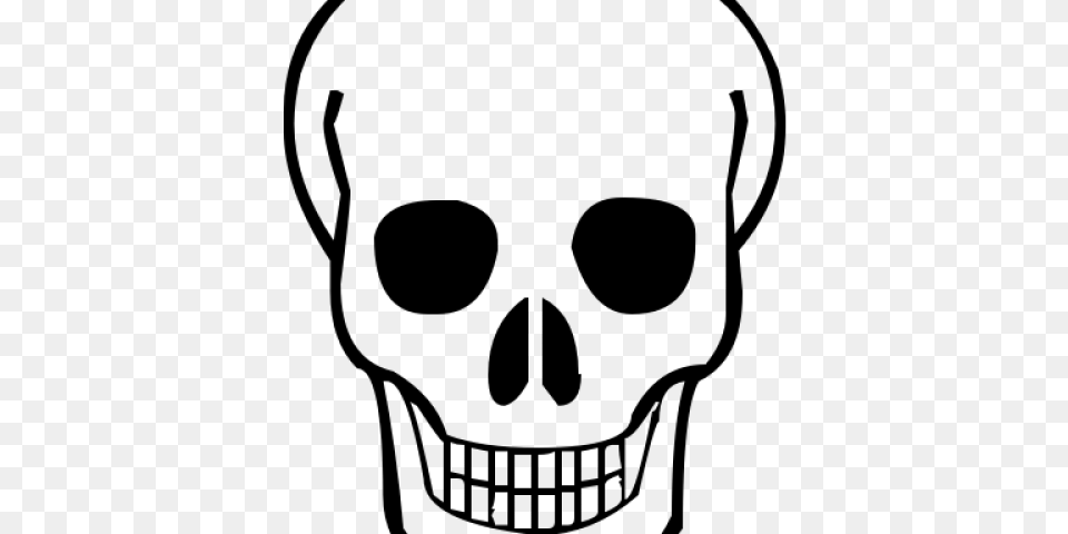 Skeleton Head Clipart Pretty, Gray Png Image