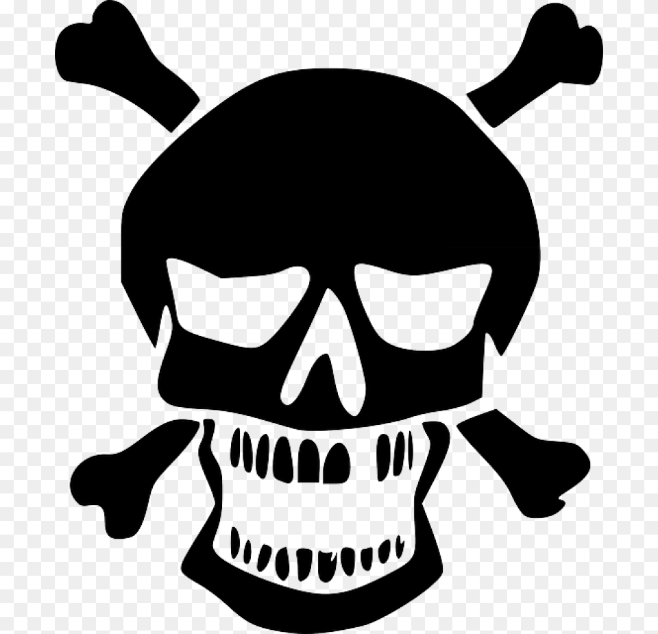 Skeleton Head Image Horror Clipart, Stencil, Smoke Pipe Free Png Download