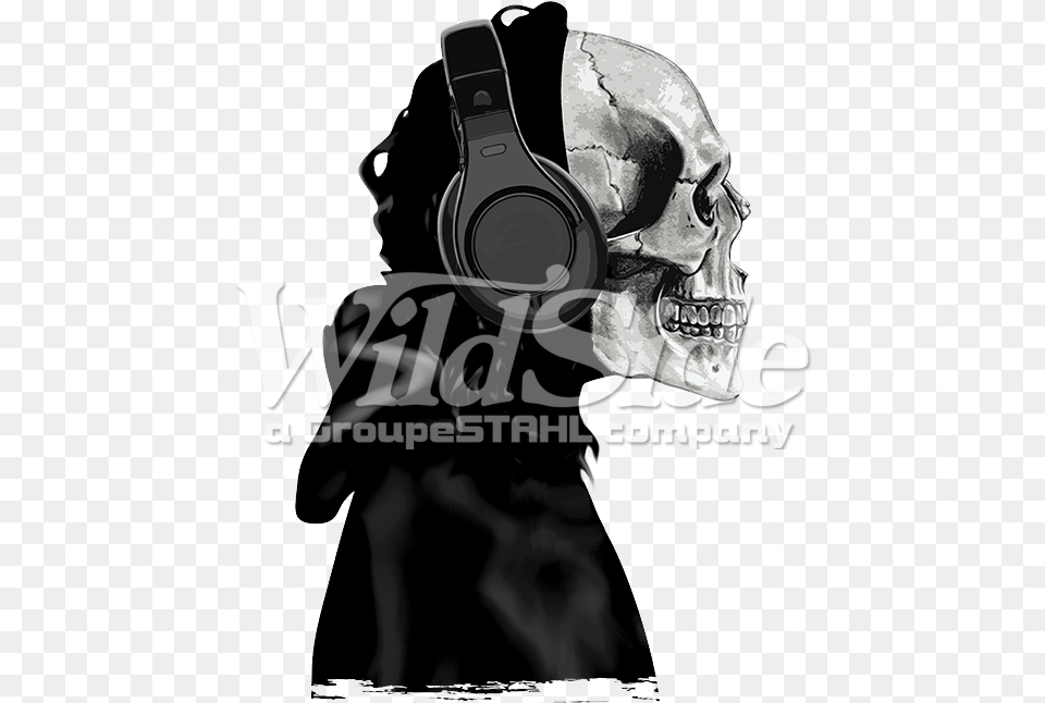 Skeleton Headphone Death Hood, Electronics, Advertisement, Adult, Male Png Image