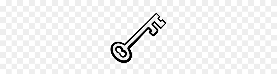 Skeleton Key Clipart Gallery Images, Gray Png