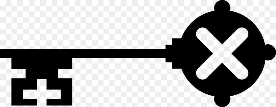 Skeleton Key Keyhole Lock, Gray Free Png