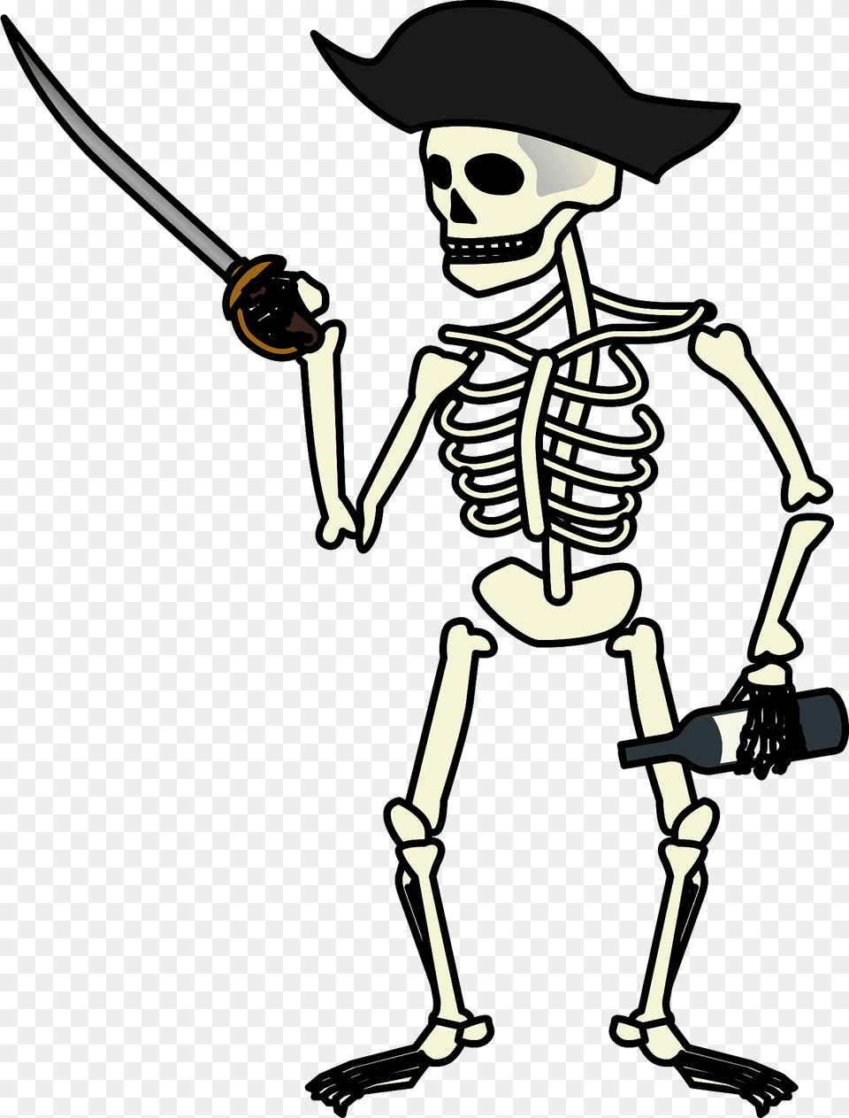 Skeleton Pirate Clipart, Person, Face, Head, Blade Png
