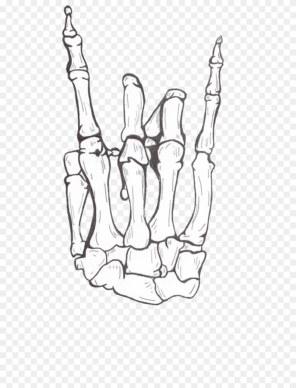 Skeleton Rock And Roll Hand, Smoke Pipe Png