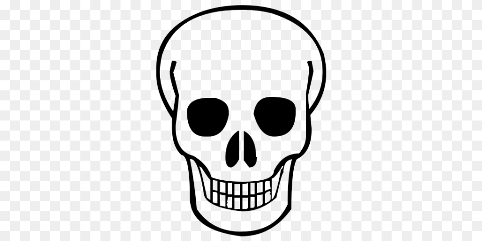 Skeleton Skull, Gray Png