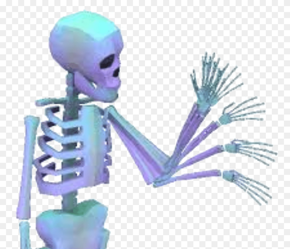 Skeleton Skull Vapor Vaporwave Vaporwaveaesthetic Aesth Skeleton Gif, Baby, Person Png Image