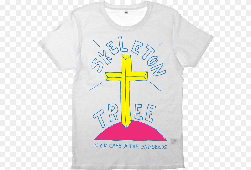 Skeleton Tree White T Shirt U2013 Nick Cave Nick Cave T Shirts, Clothing, Cross, Symbol, T-shirt Png