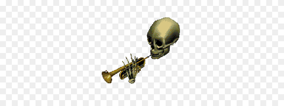 Skeleton Trumpet Image, Brass Section, Horn, Musical Instrument Free Png Download