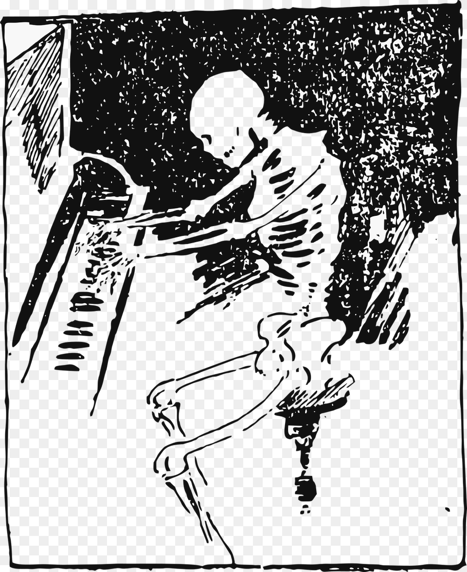 Skeleton Vintage Vector Piano Playing Skeleton, Silhouette, Person, Adult, Man Png