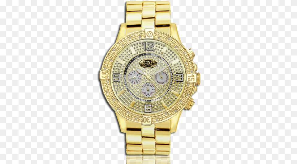 Skeleton Watch Bling Gold Diamond Watch Transparent, Arm, Body Part, Person, Wristwatch Free Png Download