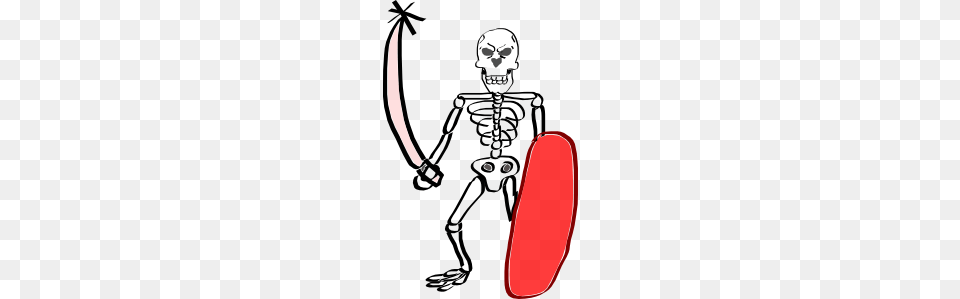 Skeleton With Sword And Sheild Clip Art, Person, Face, Head Free Transparent Png