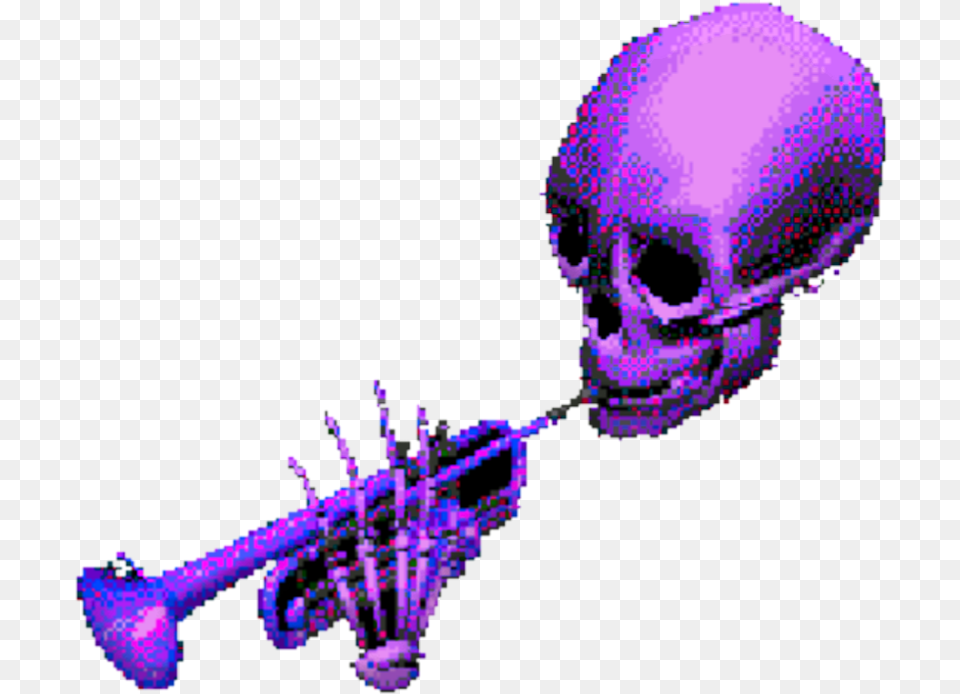 Skeletontrumpetvaporwaveaesthetic Trumpet Vaporwave, Brass Section, Horn, Musical Instrument, Baby Png