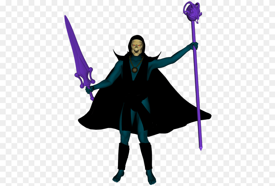 Skeletor Update, Weapon, Sword, Person, Man Free Png Download