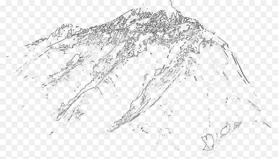 Sketch, Mountain, Mountain Range, Nature, Outdoors Png