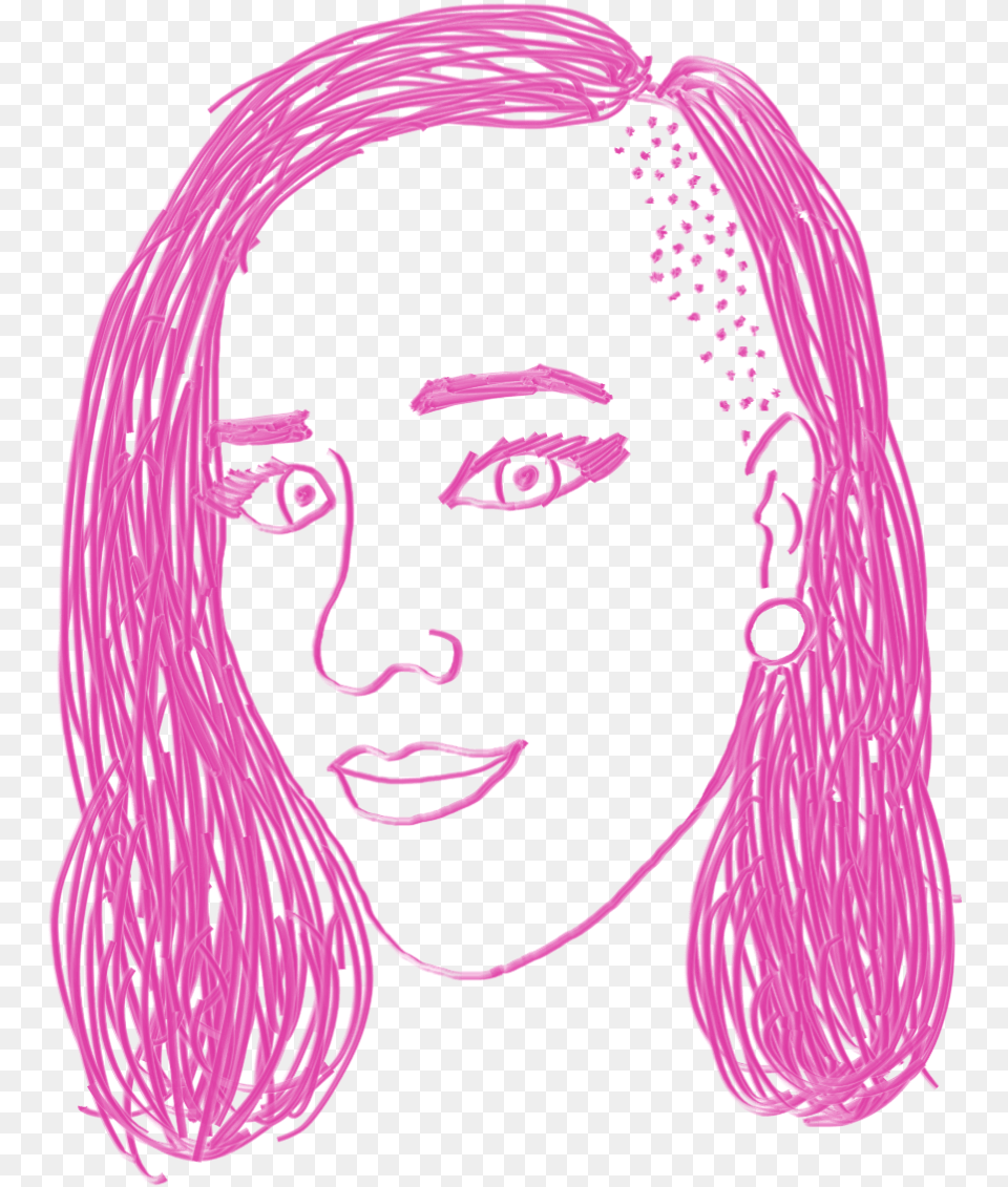 Sketch, Purple, Adult, Person, Woman Free Transparent Png