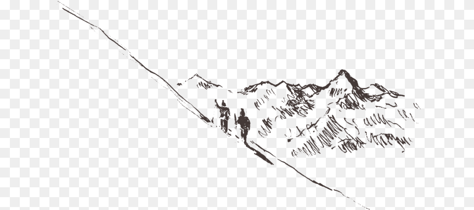 Sketch, Mountain, Mountain Range, Nature, Outdoors Png