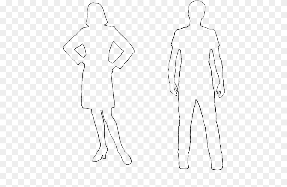 Sketch, Silhouette, Adult, Male, Man Free Png Download