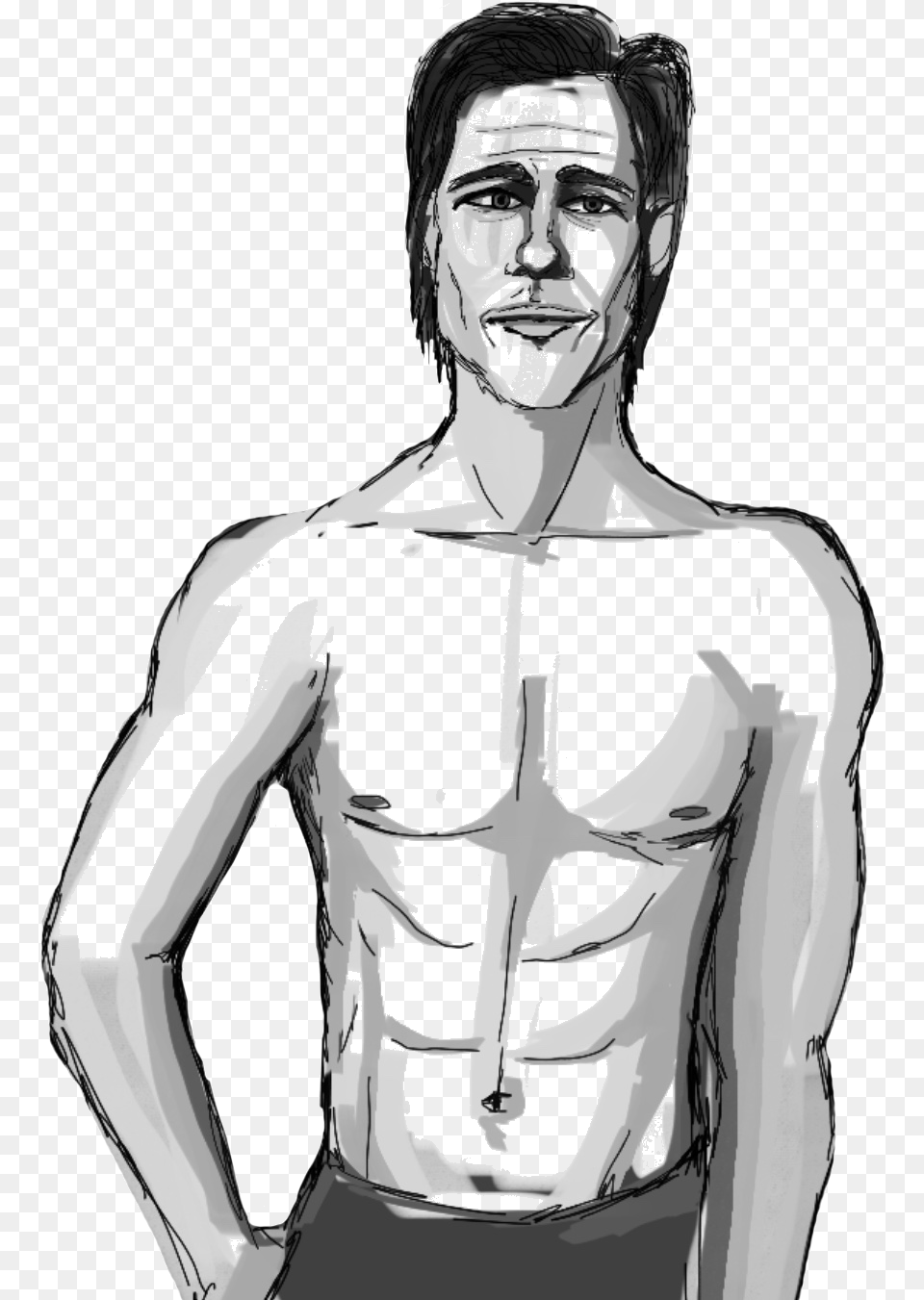 Sketch, Stencil, Adult, Male, Man Free Png