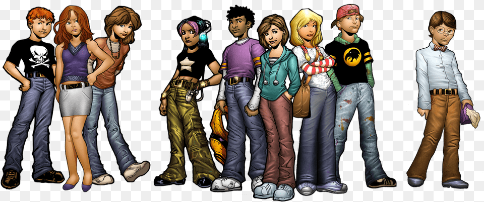 Sketch Group Of Friends, Pants, Book, Publication, Clothing Free Png Download
