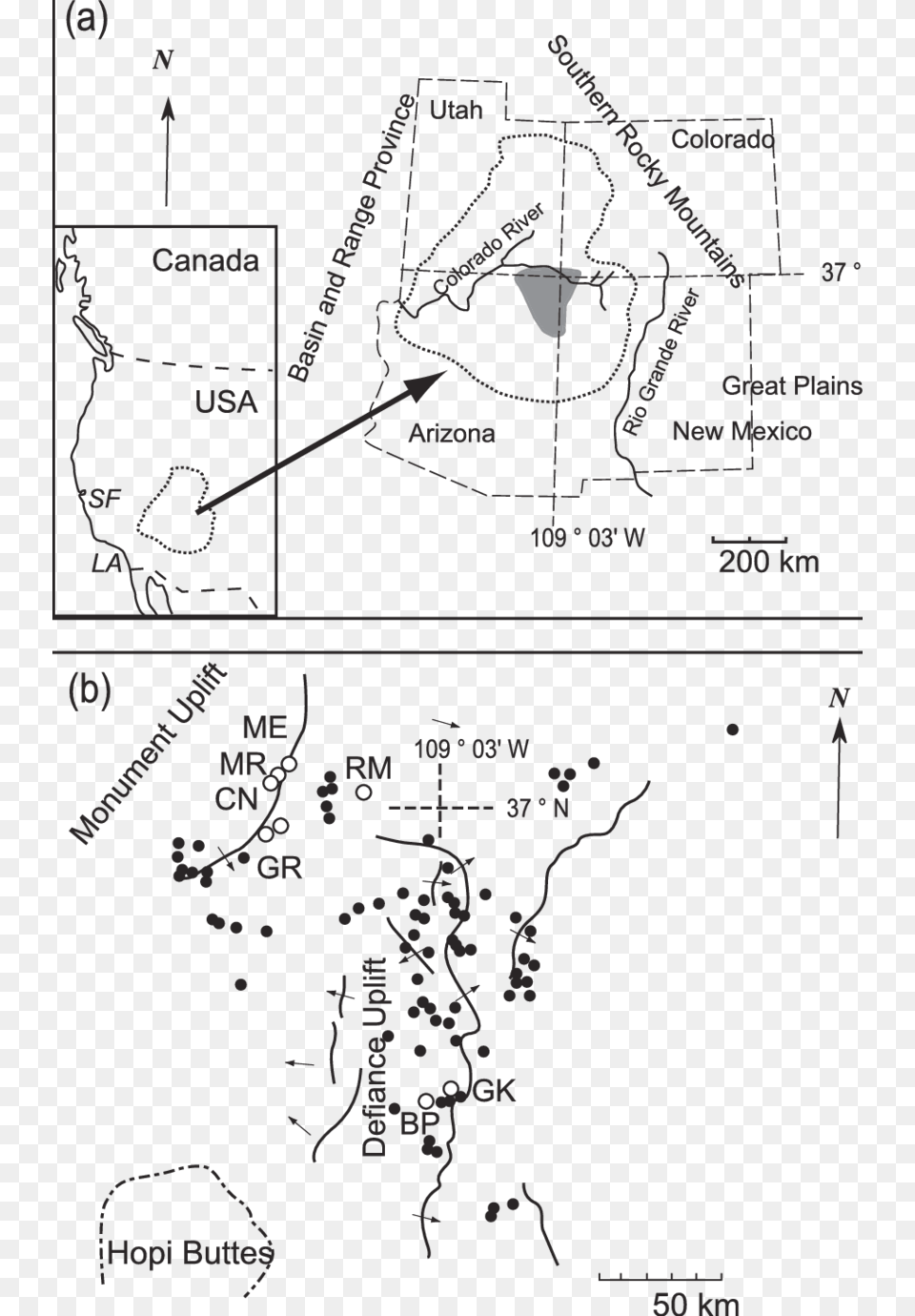 Sketch Map Of The Southwestern Interior Of The Usa Diagram, Chart, Plot Free Transparent Png