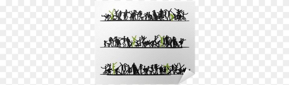 Sketch Of People Crowd For Your Design Poster Pixers Wall Vinyl Sticker Decals Mural Room Design Pattern, Person, Silhouette, Art Png