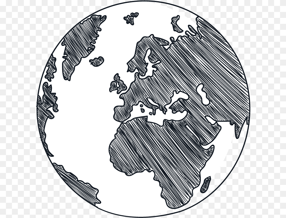 Sketch Of The World, Astronomy, Globe, Outer Space, Planet Free Png