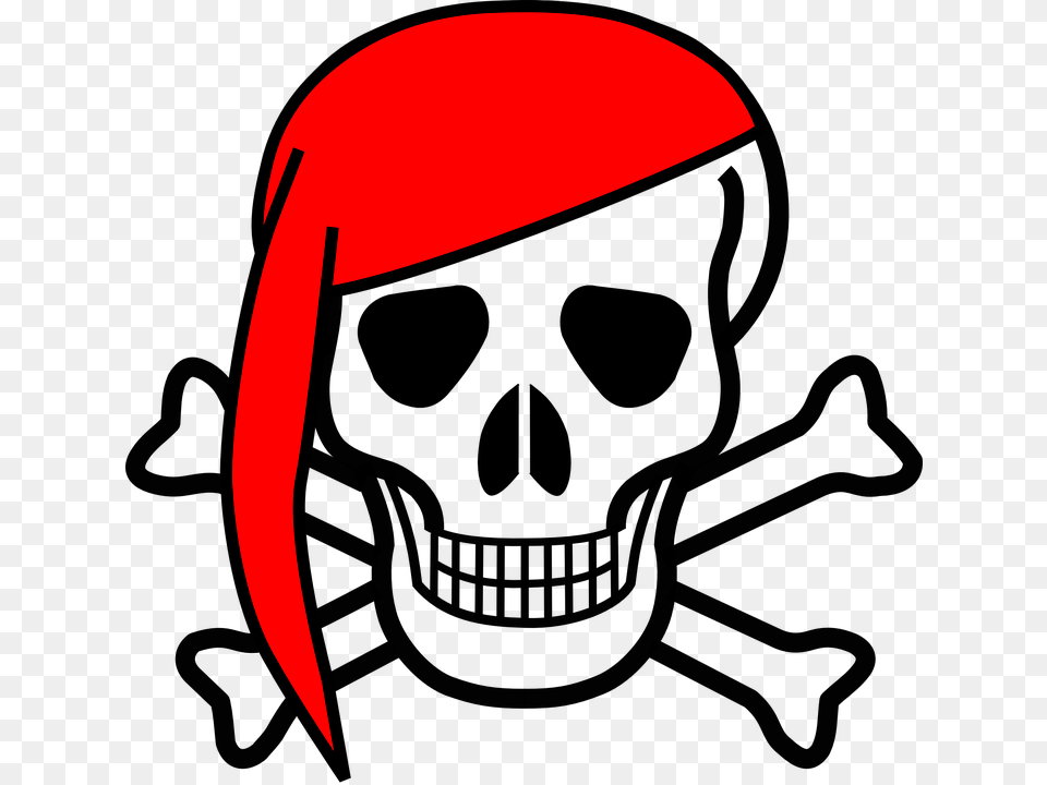 Sketch Skull And Crossbones Skull And Crossbones Cut Out, Accessories, Headband, Bandana Png Image
