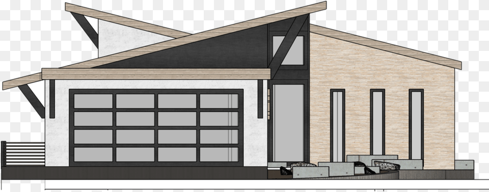 Sketch Up Left House, Architecture, Building, Garage, Indoors Free Png