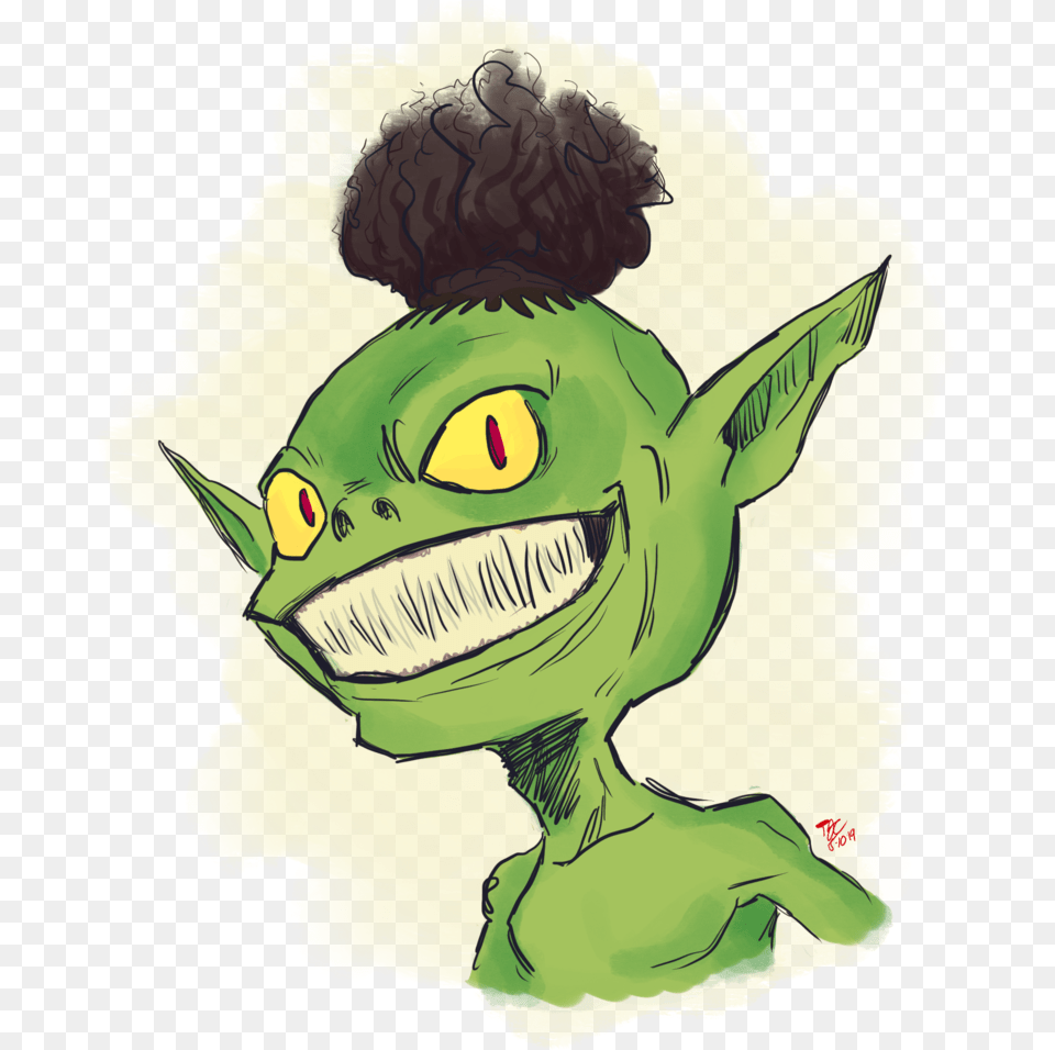 Sketchbook U2014 Otlbink Goblin, Green, Baby, Person, Face Free Png Download