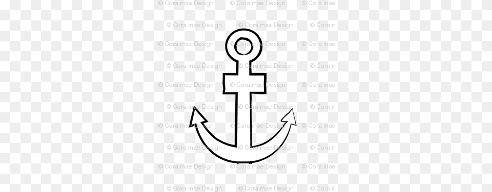 Sketched Black And White Anchor Print Printing, Electronics, Hardware, Hook Free Transparent Png