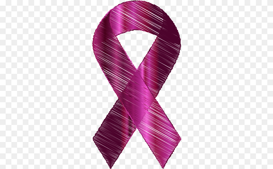 Sketched Pink Ribbon Svg Silk, Purple, Person, Accessories, Formal Wear Png Image
