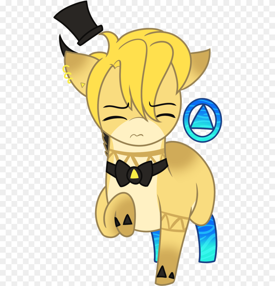 Sketchthebluepegasus Bill Cipher Chibi Eyes Closed Cartoon, Baby, Person, Accessories, Belt Png Image