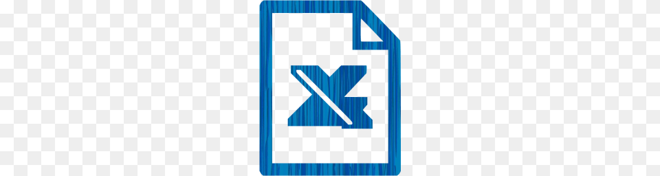 Sketchy Blue Excel Icon, Symbol, Recycling Symbol Png