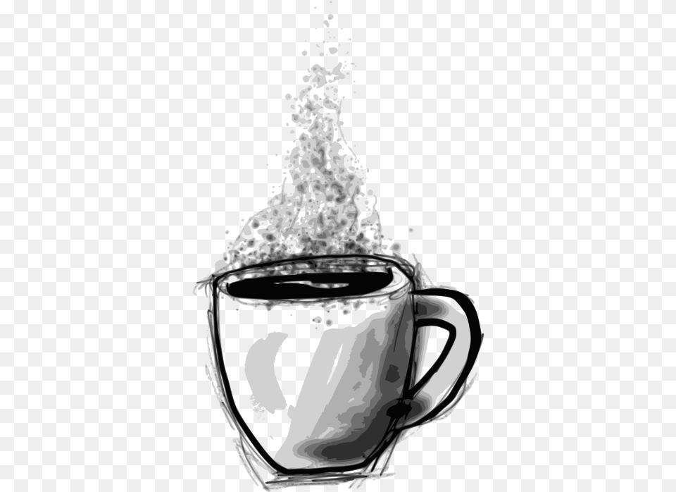 Sketchy Coffee Coffee Mug Sketch, Cup, Glass, Smoke Pipe, Beverage Free Png Download
