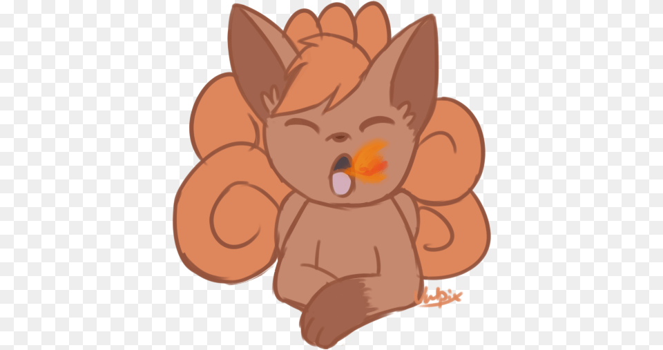 Sketchy Style Vulpix Pokemon Art Dailydrawing Https Cartoon, Face, Head, Person, Baby Png