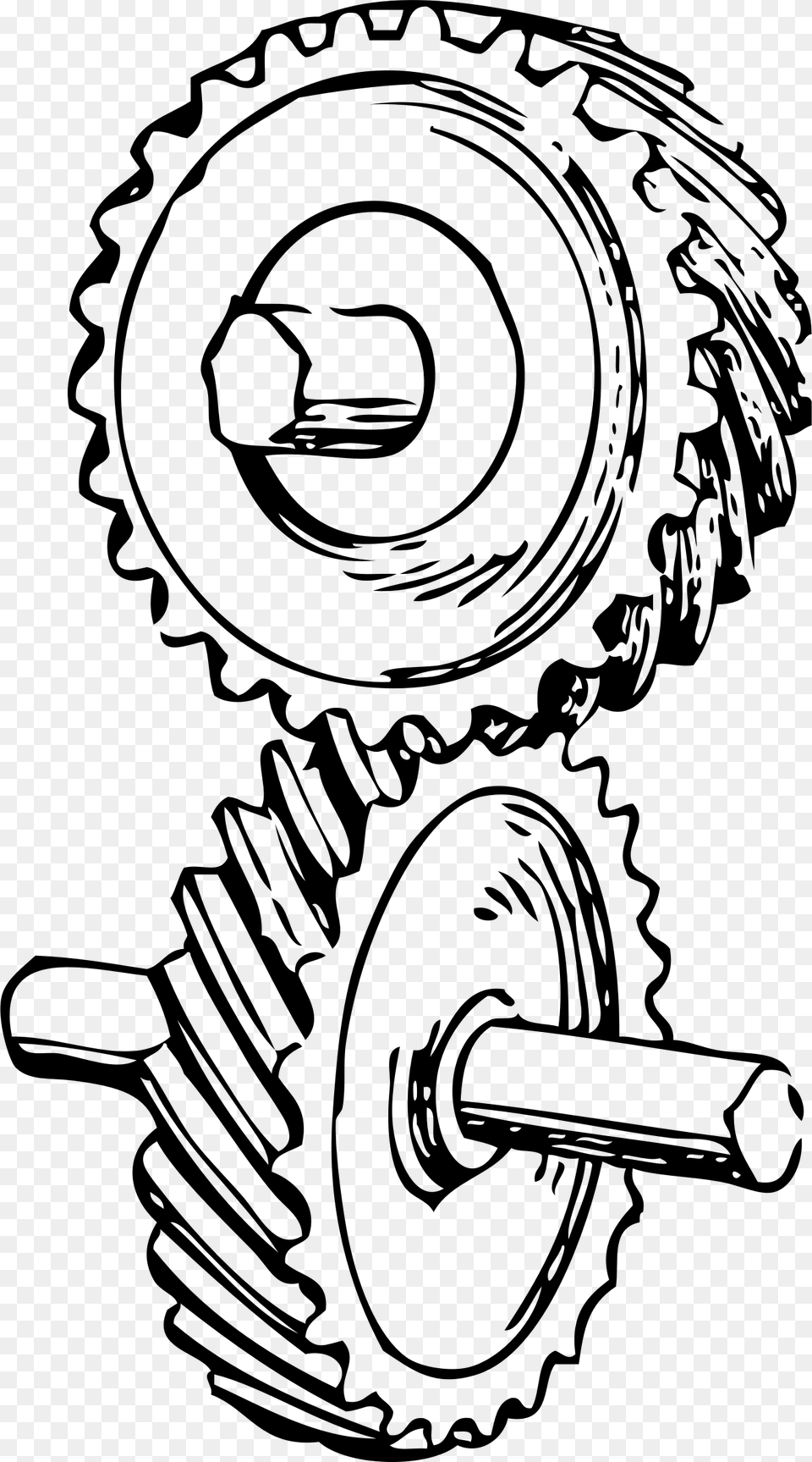 Skew Gear Clip Arts Mechanical Engineering Line Art, Gray Png