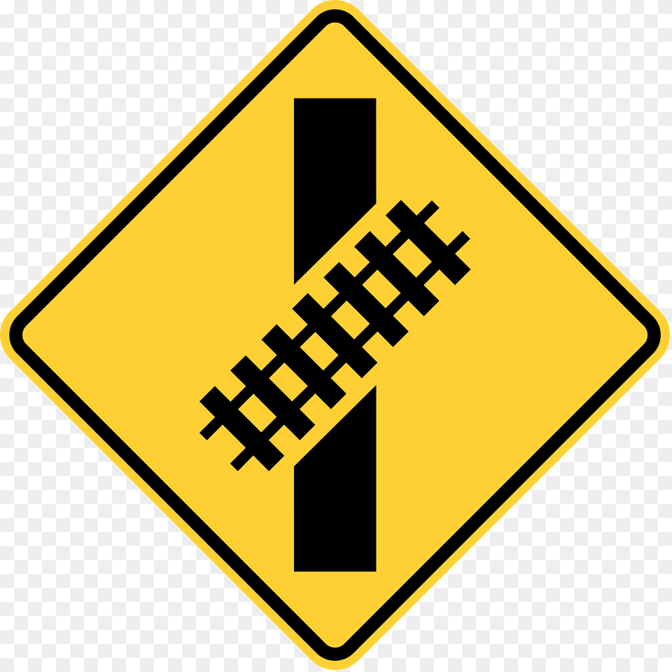 Skewed Railroad Crossing Clipart, Sign, Symbol, Road Sign Free Png Download