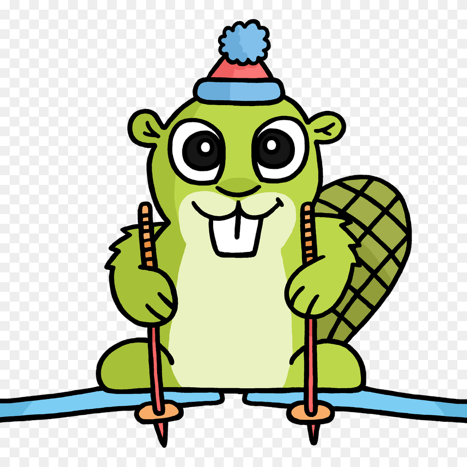 Ski Adsy, Green, Cartoon, Animal, Bear Free Png Download