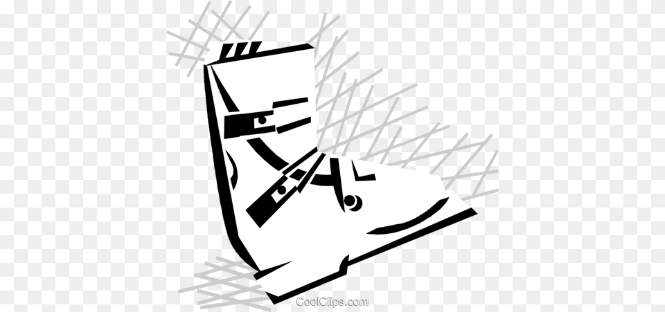 Ski Boot Royalty Free Vector Clip Art Illustration, Clothing, Footwear Png Image