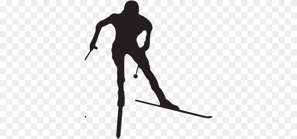Ski Clip Cross Country Skiing Black And White Stock Cross Country Ski Logo, Silhouette, Adult, Male, Man Free Png Download