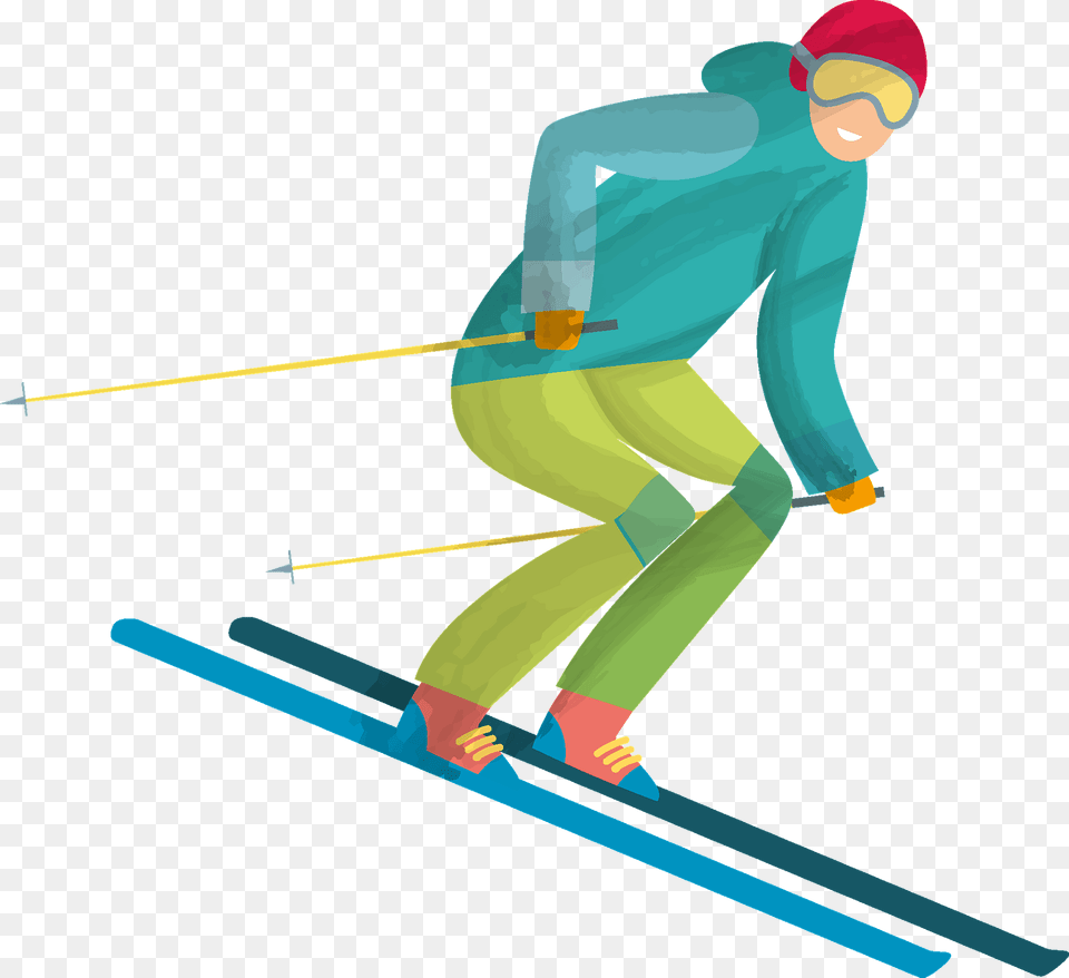 Ski Clipart, Nature, Outdoors, Snow, Person Png Image