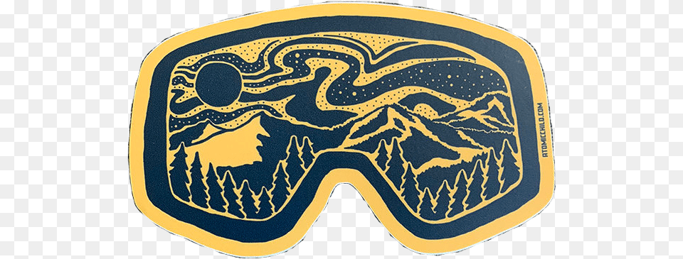 Ski Goggle Decal Illustration, Accessories, Home Decor, Goggles Png Image